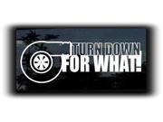 Turn Down For What Turbo JDM Decals 9 Inch