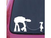 Girl Walking Robot Star wars pet Stickers For Cars 7 Inch