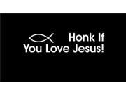Honk If You Love Jesus Fish Custom Decals 7 Inch