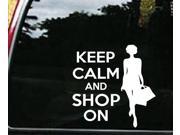 Keep Calm and Shop On Custom Window Decal Sticker 5.5 inch