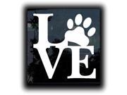 Love Your Dog Puppy paw print Custom Decal Sticker 7.5 inch