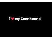 I love My Coon Hound Custom Decal Sticker 5.5 inch