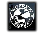 Ducks and Bucks Hunting Window Decal Stickers 5.5 inch
