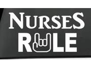 Nurses Rule Custom Window Decal Sticker 7.5 inch