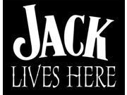 Jack Lives Here Funny Window Decal Sticker 7.5 inch Jack Lives Here Funny Window Decal Sticker 7.5 inch