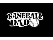 Baseball Dad With Baseball Custom Decal Sticker 7.5 inch