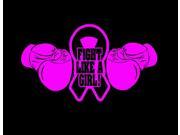 Fight Like a Girl Cancer Awreness Gloves Custom Decal Sticker 5.5 inch
