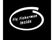 Fly Fisherman Inside Funny Fishing Custom Decal Sticker 7.5 inch