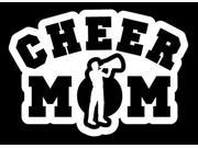 Cheer Mom male Horn Cheering pom pom Custom Decal Sticker 7.5 inch