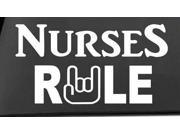 Nurses Rule Custom Window Decal Sticker 5 Inch