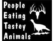 PETA People Eating Tasty Animals Funny Window Decal 7 Inch
