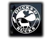 Ducks and Bucks Hunting Window Decal Stickers 7 Inch