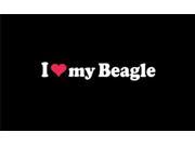 I love My Beagle Stickers For Cars 5 Inch
