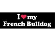 I love My French Bulldog Stickers For Cars 5 Inch