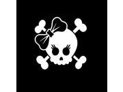 Girl Skull With Bow JDM funny Stickers For Cars 9 Inch