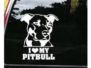 I love My Pitbull Custom Vinyl Window Decal Sticker 9 Inch