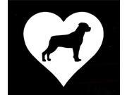 I love My Rottweiler Heart Custom Window Decal Sticker 9 Inch