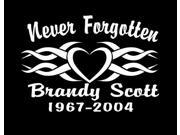 In loving memory decal tribal heart 8 inch