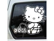 Hello Kitty Pee On Dogs Stickers For Cars 5 Inch