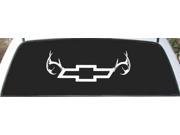 Chevy window decal with antlers 9 x 24