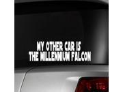 My other car is a millenium falcon window decal 7 Inch