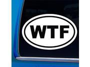 WTF Oval Window Decal Sticker 5 Inch