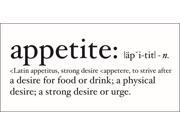Appetite Definition Vinyl Decal - Medium - Brown Appetite Definition Vinyl Decal - Medium - Brown