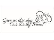 Give us This Day our Daily Bread Vinyl Decal - Small - Pumpkin Give us This Day our Daily Bread Vinyl Decal - Small - Pumpkin