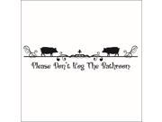 UPC 035506488441 product image for Please Don't Hog The Bathroom Vinyl Decal - Small - Silver | upcitemdb.com
