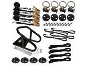 4 Point Motorcycle Tie Down Anchor Kit w Wheel Chock