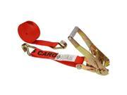 2 x 24 Red Ratchet Strap w Double J Hook