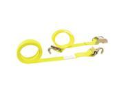 2 x 12 Cam Buckle Strap Yellow w F Hooks Spring E Fittings