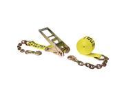 3 x 20 Yellow Ratchet Strap w Chain Extensions