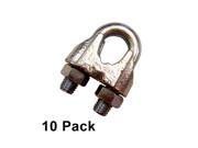 3 4 Zinc Plated Malleable Wire Rope Clip 10 pack