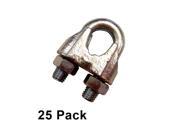 5 16 Zinc Plated Malleable Wire Rope Clip 25 Pack