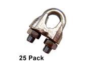 3 8 Zinc Plated Malleable Wire Rope Clip 25 pack