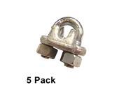 5 8 Galvanized Drop Forged Wire Rope Clips 5 pack