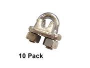 1 2 Galvanized Drop Forged Wire Rope Clips 10 pack