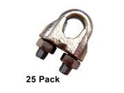 7 16 Zinc Plated Malleable Wire Rope Clip 25 pack