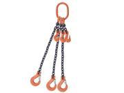 3 8 x 20 Adjustable Triple Leg Chain Sling w Sling Hook Grade 80