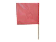 18 x18 Red Mesh Safety Flag w 30 Dowel DOT Compliant