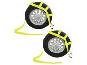 2 Pack Yellow Tow Dolly Basket Strap with Flat Hooks