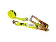 2 X 30 Ratchet Tie Down Strap with Double Wire J Hooks 3 333 lbs. Work Load Limit