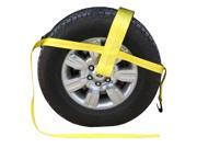 Yellow Adjustable Tow Dolly Strap with 4? Top Strap and Flat Hook