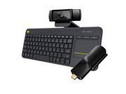 Quantum Access LAN Logitech K400 Plus Keyboard Logitech HD Pro Webcam C920 Camera Bundle