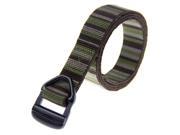Rockway stripes travel belt Colorful striped nylon casual belt easy pull metal buckle and soft narrow webbing military leisure style suit for jeans quickly dry