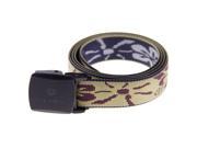 Rockway fashion hiking beltt Colorful two sides nylon belt fashionable flower pattern 31mm wide unisex narrow quickly use with YKK POM buckle Red