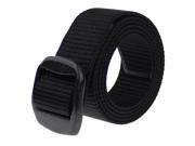 Rockway beach belt 35mm width solid nylon with carbon fiber buckle simple design for travel hiking work Black