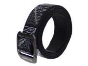 Rockway jacquard climbing belt New design black jacquard nylon with alloy adjustable buckle outdoor unisex two sides long waistband