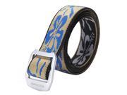 Rockway adjustable hiking belt New design black jacquard nylon with alloy buckle outdoor aparted waistband Blue